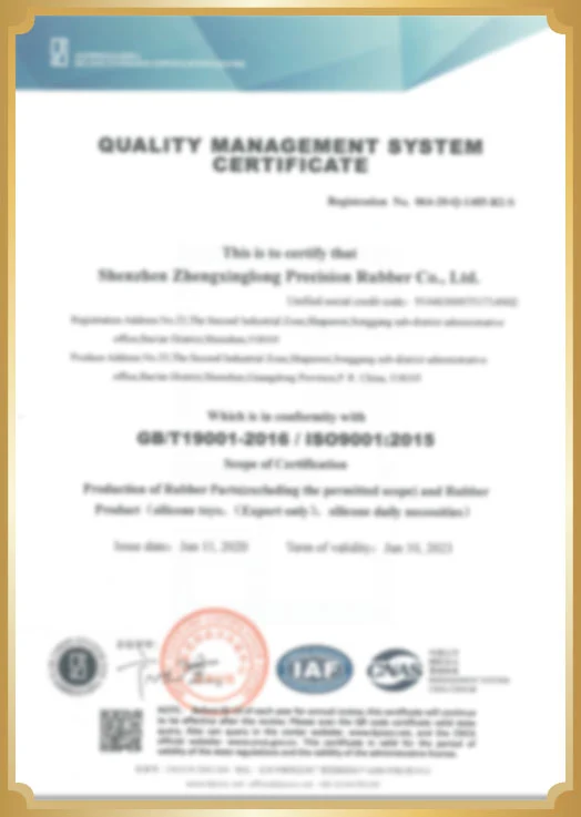 Our Certificate