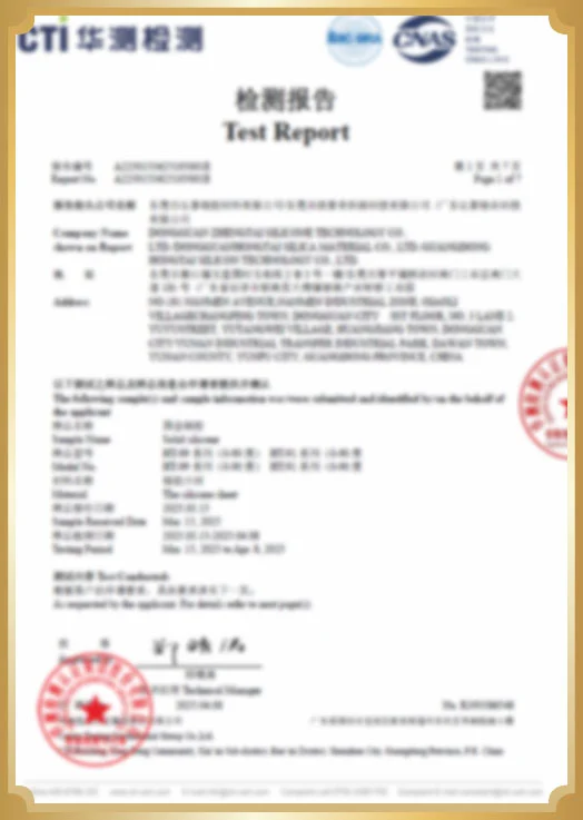 Our Certificate