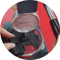 Raw material inspection: testing silicone hardness, color and tensile strength