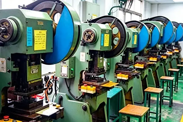 Trimming & Inspection - 29 punching machines, 12 tilting presses, automatic edge stripping