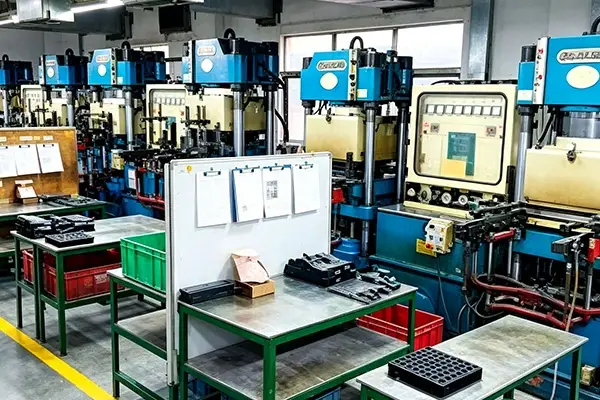 Vulcanization - 10 sets 300T vacuum presses and 2 sets 200T presses for precise molding
