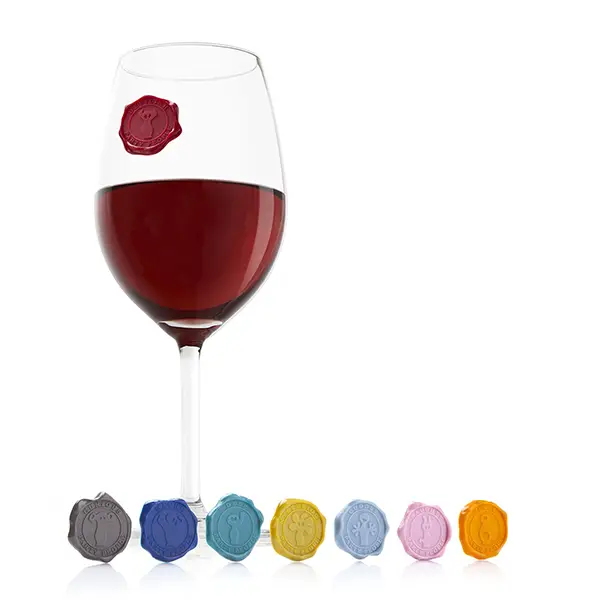 Silicone wine glass marker