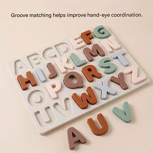 Letter Alphabet Silicone Puzzle Toy