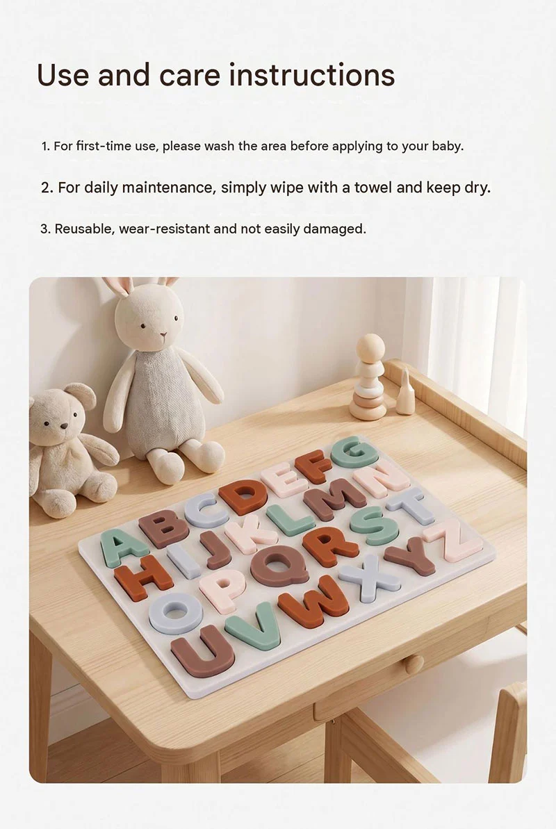 Letter Alphabet Silicone Puzzle Toy