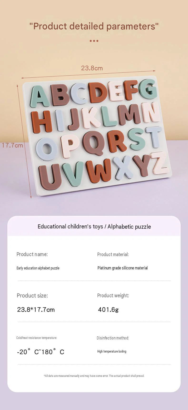 Letter Alphabet Silicone Puzzle Toy