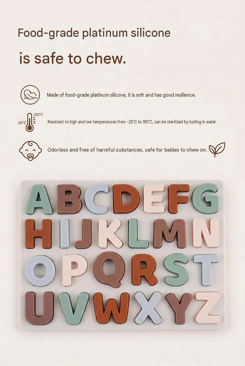 Letter Alphabet Silicone Puzzle Toy