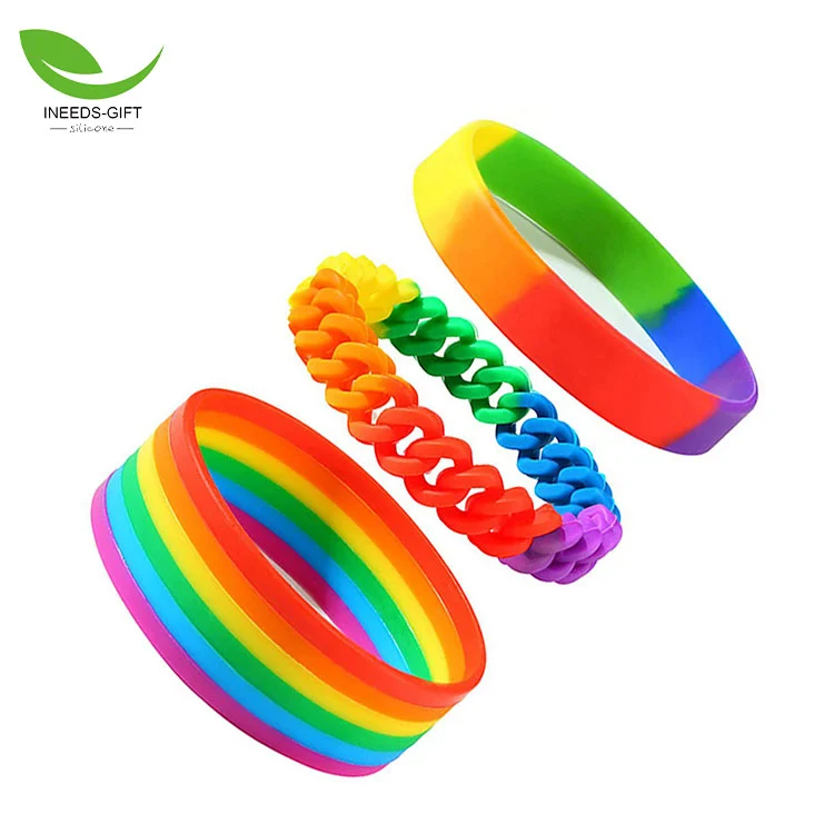 Rainbow Twist Silicone Bracelet